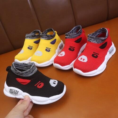Toddler Shoes Breathable Baby Girls & Boys Socks-Shoe Soft Bottom Slip-On Little Kids Sneakers Size 15-22
