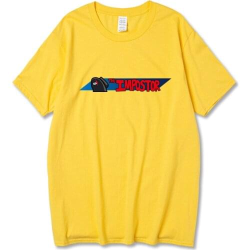 THE IMPOSTOR Mens T-shirt Tops Interesting Cotton Video Game Pattern Printing Men Oversized T shirt Male Tshirt tee shirts Tops