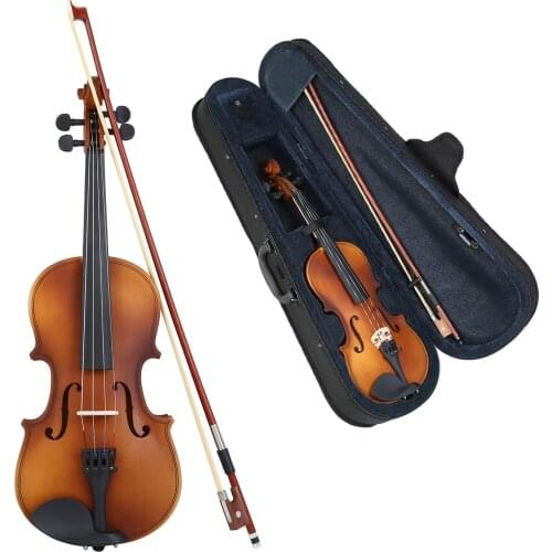Honhill Violin 1/2 The Acoustic Violin Fiddle With Case Mute Stickers For Beginner Students Kids Christmas Gift Musical Toy