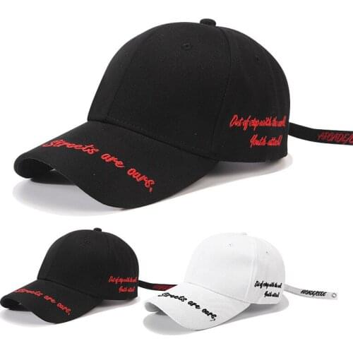 KPOP Korea Embroidery Baseball Cap Length Strap Hat for Lover