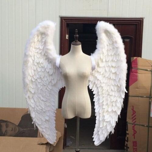 Cosplay free shipping white large wing feathers T-stage model catwalk shows wing party performance shows props cos photography