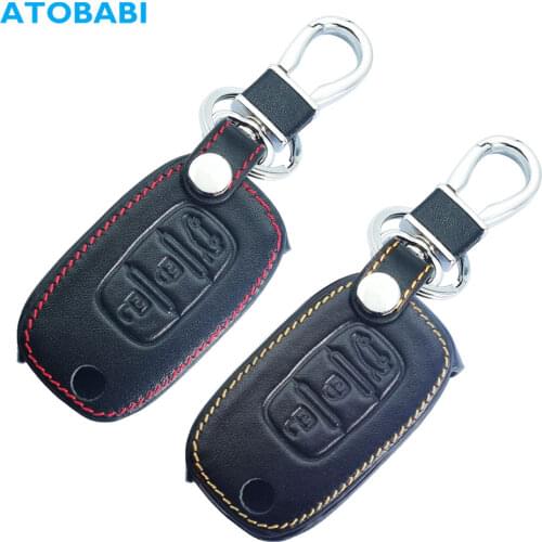 Real Leather Car Key Case For LADA Sedan Largus Kalina Granta Vesta X-Ray XRay Remote Cover Keychain Holder Bag Auto Accessories