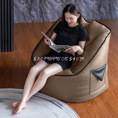 Lazy Sofa Bean Bag Single Bedroom Recliner Leisure Balcony Chair Leather Net Red Tatami Creative Small Sofa