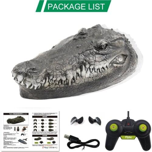 Flytec V005 Fake Crocodile Head RC Boat 2.4G Electric Waterproof Remote Control Simulation Crocodile Spoof Joke Toys Gift