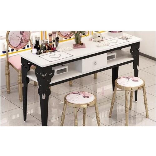 Manicure table simple modern double table and chair suit single small simple manicure table double deck special price economic