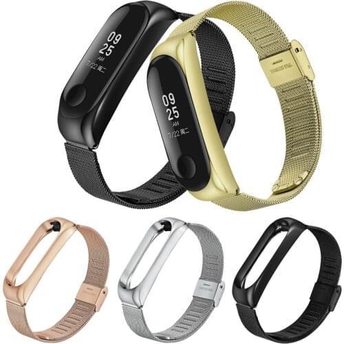 Metal Wrist Strap for Xiaomi Mi Band 4 Stainless Steel Band Straps for Miband 4 Smart Acce ssories Replacement Watch Strap