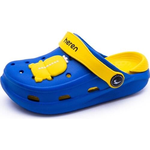 New Kids Sandals Dinosaur Mules Clogs Summer Cute Baby Boys Girls Flat Toddler Slippers Children Garden Shoes