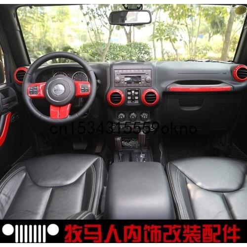 For Jeep Wrangler Steering Wheel Trim Patch Air Outlet Trim Frame Interior Modification Parts