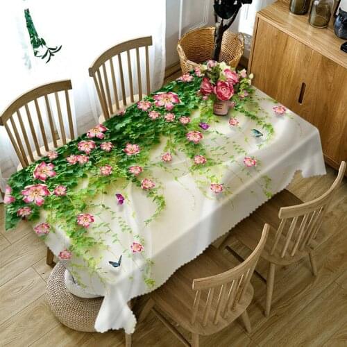 Table clothes for wedding round table cover rectangular Waterproof 3D Tablecloth Cabinet Cover Customized size FLOWER Pillowcase