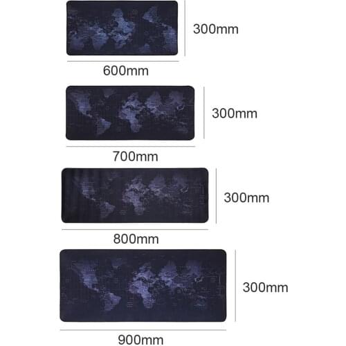 Extra Large Non-slip Mouse Pad World Map Mousepad Anti-slip Gaming Mouse Mat Locking Edge Desk Mat Keyboard Pad For Computer