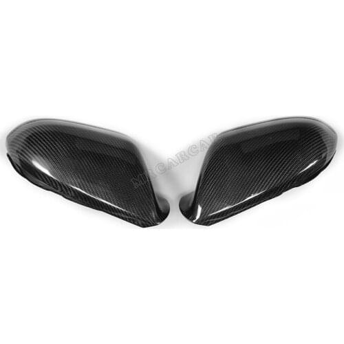 Carbon Fiber Full replacement Rearview Mirror Caps Fit for Audi RS6 2013 2014 with side assist holes