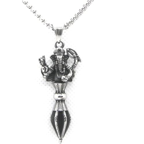Support Dropship New Design India Ganesh Pendant 316L Stainless Steel Jewelry Power Blessing Ganesh Pendant