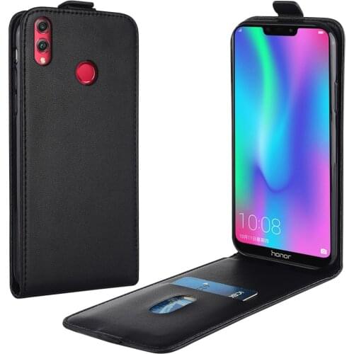 Flip Up and Down Leather Case for Huawei Honor 8C BKK-L21 6.26'' Vertical Cover for Honor 8C 8c Case Phone Bag