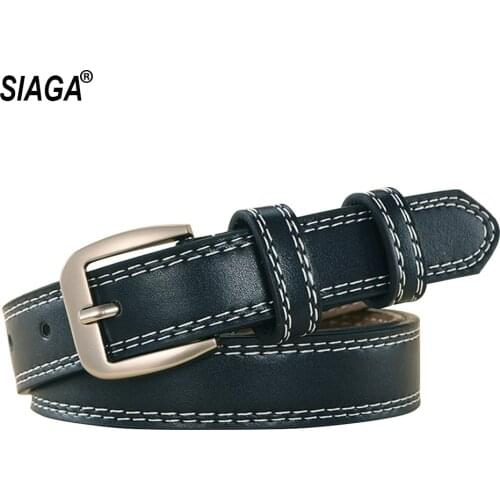New Designers Ladies Fashion Design Womens Faux Blue PU Leather Belts Waist Buckle Belt for Women Jeans 2020 FCO169