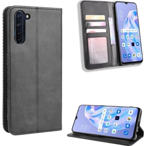 For OPPO Reno 3A Case Luxury Flip PU Leather Wallet Magnetic Adsorption Case For Oppo Reno 3a Reno3A Protective Phone Bags