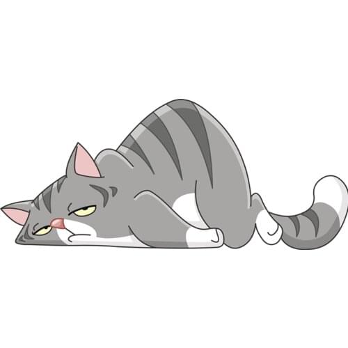 Is Born for Plow-bad Rest! Creative Cartoon Cat Car Stickers Decoration Car Auto Parts Cover Scratches Waterproof Car Stickers