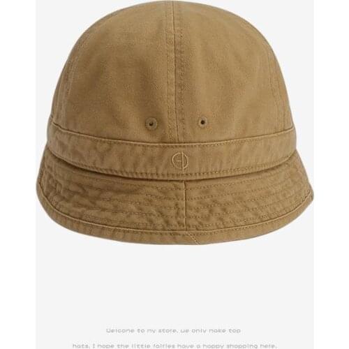 Women Hat Ins Japanese Harajuku Style Solid Fisherman Hat Spring Summer Short Brim Bucket Basin Hats Male Sun Protection Cap