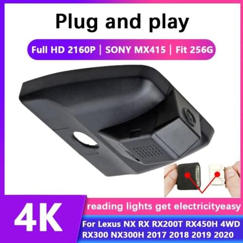 Hidden 2160P Plug and play Car DVR Wifi Camera dash cam HD 4K For Lexus NX RX RX200T RX450H 4WD RX300 NX300H 2017 2018 2019 2020