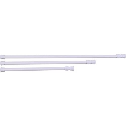 Rod Hanger Loaded Curtain Rods Voile Extendable Tension Adjustable Bathroom Shower Telescopic Pole