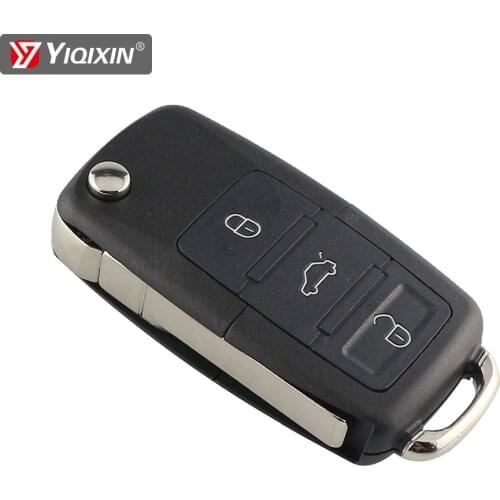 YIQIXIN NEW 3 Button Flip Fob Remote Folding Key Shell For Volkswagen VW Jetta Golf Passat Beetle Polo Bora Orignal Replacement