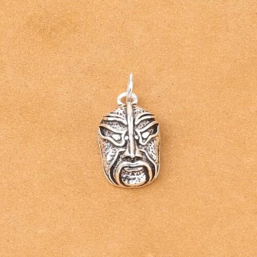 S925 Sterling Jewelry Thai Silver Diy Crystal Bracelet Exotic Accessories Peking Opera Face-changing Small Pendant