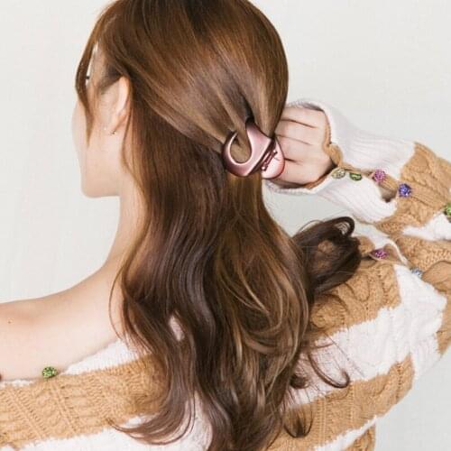 Hair Claw Clips Jaw Clips Non Slip Vintage Hair Clip Solid Color Hair Jaw Simple Fashion Hair Clutchers For Women Claw NE
