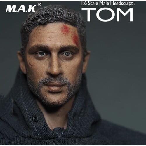 1/6 Scale Male Head Venom Leading Role Tom Hardy Head Sculpt Model for 12 inches Man Action Figure Body Accessory