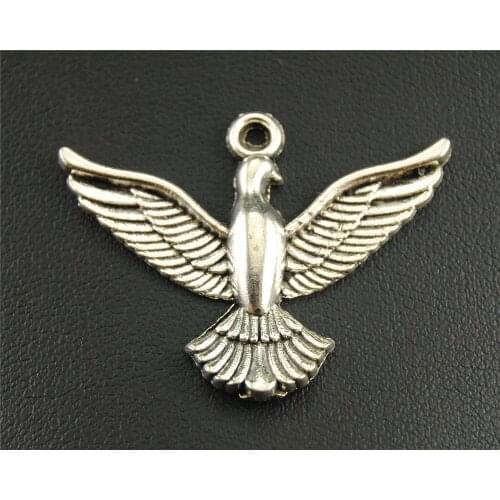 15pcs Zinc Alloy Birds Silver Color Tone Metal Pendant Fit Handcraft DIY Metal Jewelry Making A1183