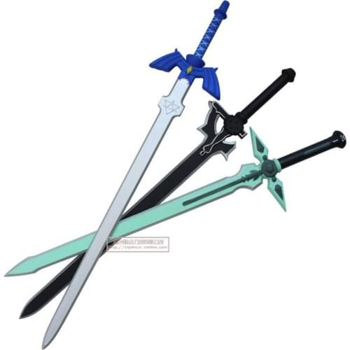 2pcs/set 80cm Sword Art Online SAO 1: 1 Asuna Weapon Kirigaya Kazuto Elucidator / Dark Repulser Cosplay Sword PU Foam Kids Toy