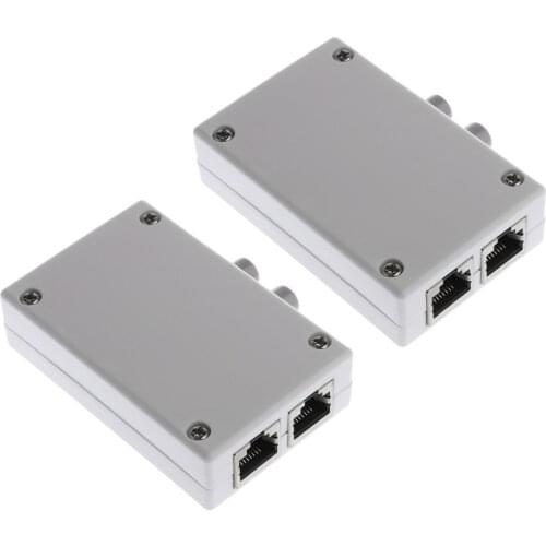 2pcs RJ45 Manual Network Switch Selector Mini Lan Cable Switcher Bidirectional Ethernet Desktop Switches Hub