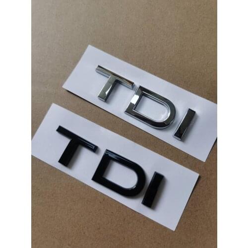 20X Chrome Glossy black ABS TDI car rear Emblem sticker for Audi A1 A3 A4 A5 A6 A6L A7 A8 S3 S6 Q3 Q5 Q7 TT S RS
