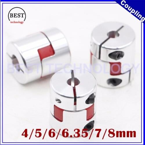 3pcs Jaw Spider Plum Shaft Coupler Plum coupling Connector D=20mm L=25mm Inner hole 5 to 8mm / 4 / 5 / 6 / 6.35 / 7 / 8