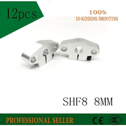 12 pcs/lot 3d Printer SHF8 8mm Horizontal Linear Shaft Support Linear Rail Support CNC Parts Route 3D Printer