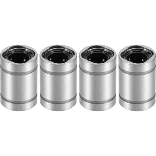4pcs, LM5UU Linear Ball Bearings, 5mm Bore Dia, 10mm OD, 15mm Length