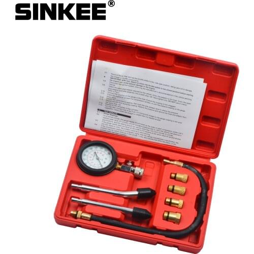8 Pcs Petrol Engine Compression Cylinder Pressure Tester Gauge M10 M12 M14 M18 Auto Truck Car 0-300 psi SK1031