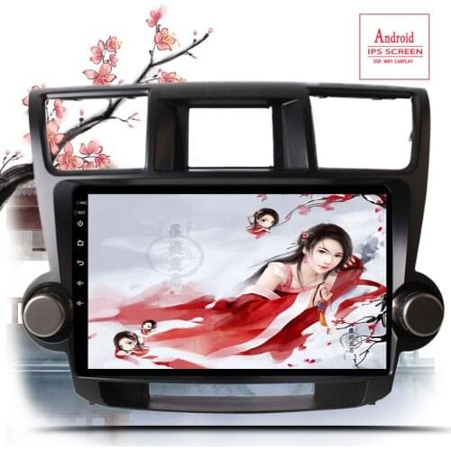 10.2'' 2 din Octa Core Android 10.0 Car radio Navigation GPS Player for Toyota Highlander 2008-2012 Head Unit Tape Recorder