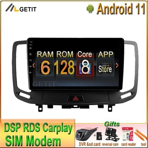 6+128G CARPLAY 9'' Android 11 For Infiniti G4 G25 G35 G37 2006 - 2013 Car Radio Multimedia Video Player Navigation No 2din