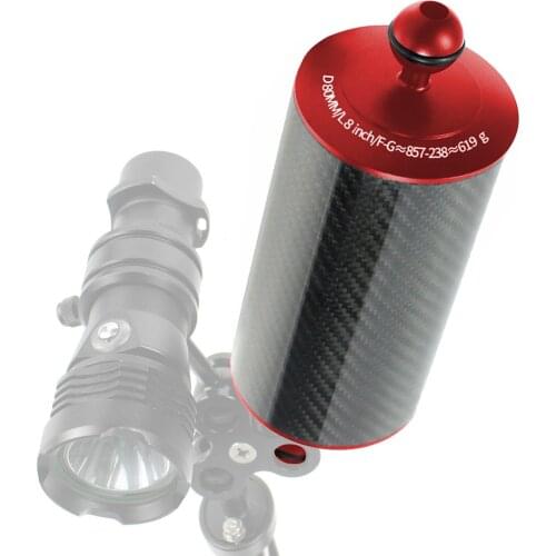 BGNING Newly Upgraded Carbon Fiber Double Ball Head Hollow Design Float Buoyancy Arm 5/8/10inch Diving photography Camera D80mm