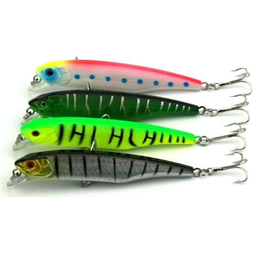 Big Sale 4pcs Artificial Minnow Lure Hard Plastic Fishing Bait Isca Artificial Flying Fishing Tackle 3D Fish Eyes 10.5cm 15.4g