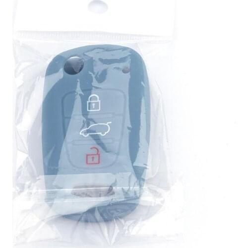 Car Key Case Silicone Remote 3 Buttons Folding Flid Cover For Kia K4K3K2 Protective Film