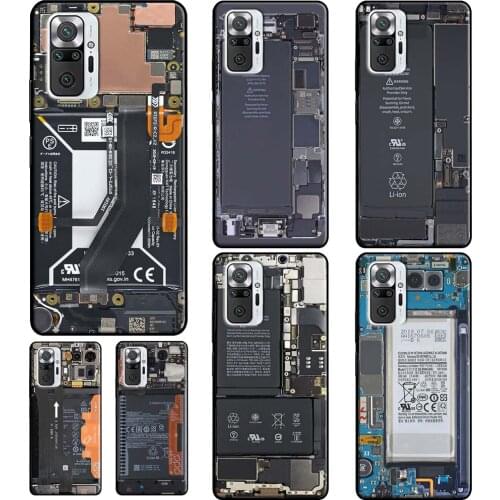 Motherboard Circuit Board Case For Xiaomi Redmi Note 8 Pro 10 9 8T 9S Phone Case For Redmi 9 9A 9C 9T 8A 7A 6A K40