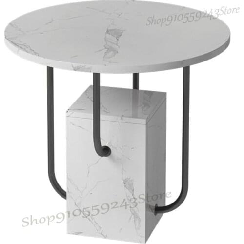 Italian Style Sofa Side Table Light Luxury Creative Small Round Table Bedroom Female Simple Casual Coffee Table Balcony Tea Tabl