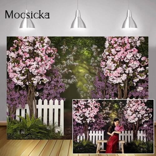 Spring Flowers Sea Background Wild Jungle Floral Portrait Backdrop Photography Safari Children Birthday Photocall Studio Props