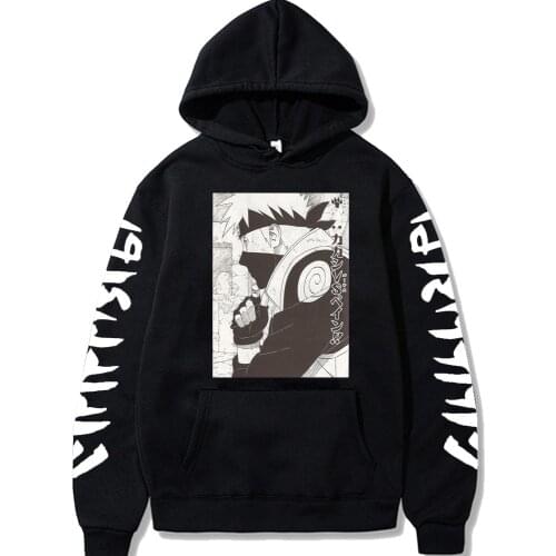 Hot Sale Men Hoodie 2020 Autumn Naruto Kakashi Printed Men/women Hoodie Long Sleeve Sweatshirt