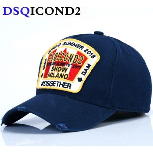 DSQICOND2 Maple Leaf Cotton Baseball Caps DSQ Letters High Quality Cap Men Women Custom Design Logo Berrett Bonnet Homme Dad Hat