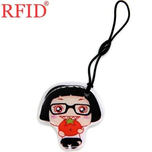 ID 125Khz EM4305 EM4205 Rewritable Writable Keyfob Token Tag RFID Card Cartoon Waterproof Keychain Access Control Card 1pcs