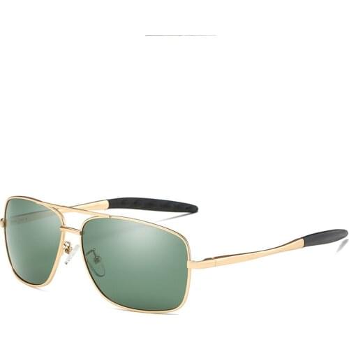 Classic fashion polarized night vision glasses mens metal bright sunglasses sports polarized square sunglasses uv400