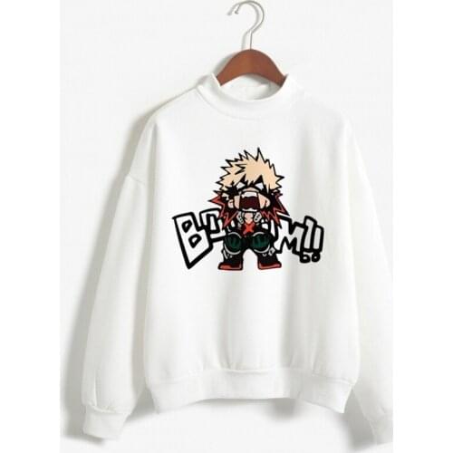 2021 My Hero Academia Katsuki Bakugo Harajuku Hoodies Streetwear Tops Print Sweatshirt Hoodie Women and Men Clothes
