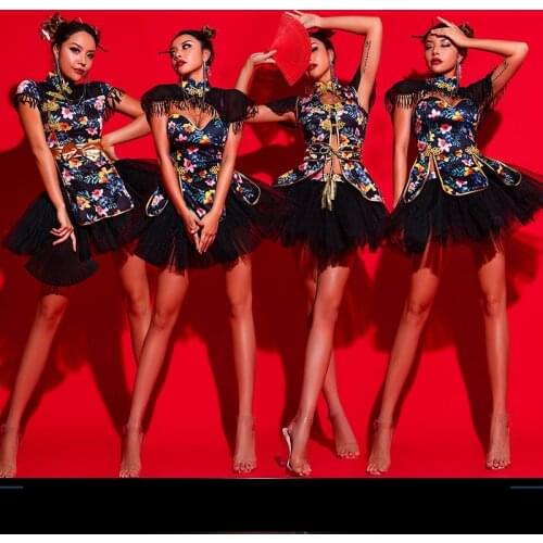 Chinese Style Ds Costume WomenS Sexy Outfits Jazz Dance Costume Nightclub Female Dj Bar Gogo Lead Dancer Rave Clothes DQS5841