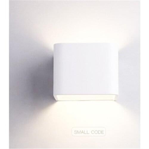 Creative Rectangle Simple Modern LED Wall Light Fixtures Bedroom Bedside Wall Lamp White Iron Wall Sconce Home Indoor Lighting